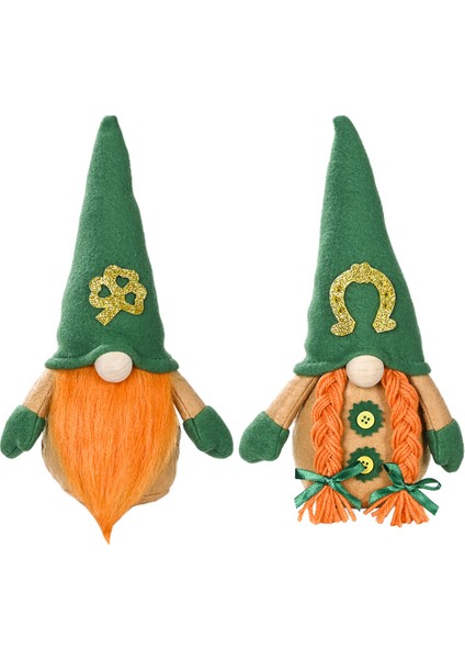 St. Patrick Günü Süslemeleri Gnome Peluş El Yapımı Yüzsüz Bebek (Yurt Dışından)