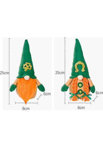 St. Patrick Günü Süslemeleri Gnome Peluş El Yapımı Yüzsüz Bebek (Yurt Dışından) fiyatları