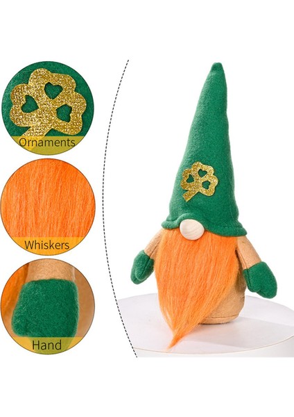 St. Patrick Günü Süslemeleri Gnome Peluş El Yapımı Yüzsüz Bebek (Yurt Dışından) modelleri