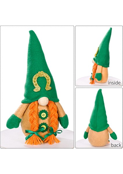 St. Patrick Günü Süslemeleri Gnome Peluş El Yapımı Yüzsüz Bebek (Yurt Dışından) fırsatları