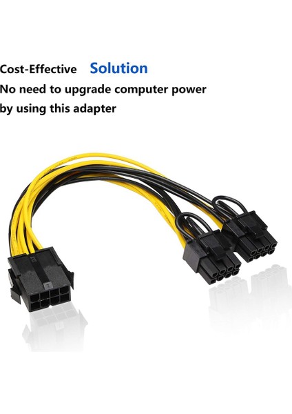 Madenci Için 5 Paket Cpu 8pin Ila 2x 8 Pin (6+2) Güç Veri Kablosu (Yurt Dışından) modelleri