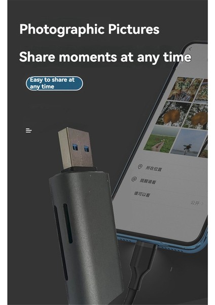 Usb3.0 Kart Okuyucu Sd/tf3.0 Flash Sürücü Bellek Kartı Okuma Adaptörü (Yurt Dışından)