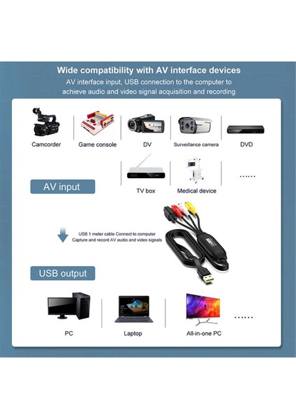 USB Video Yakalama Vhs'den Dijitale Dönüştürücü USB 2.0 Ses Yakalama Kartı (Yurt Dışından) indirimleri