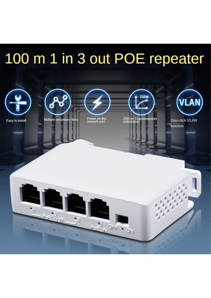 1 Ila 3 Port Poe Genişletici 100/1000M Poe Tekrarlayıcı Poe Anahtarı Için (Yurt Dışından) indirimleri