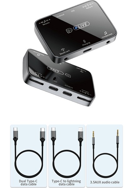 Typec Evrensel Stereo Canlı Yayın Ses Kartı Için Yeni Uygundur (Yurt Dışından)