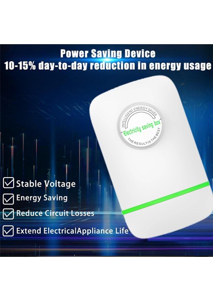 15 Adet Elektrik Enerjisi Tasarruf Kutusu Kaynak Akıllı Güç Tasarrufu Ab Fişi (Yurt Dışından)