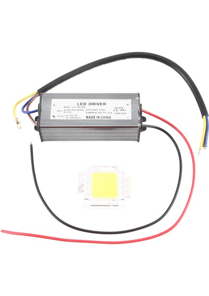 50W LED Sürücü Güç Kaynağı Adaptörü + 50W LED Çip Ampul Enerji Tasarrufu (Yurt Dışından)