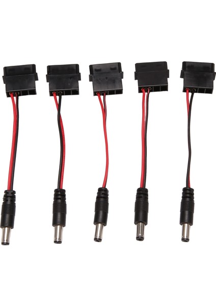 Adet Büyük 4p'den Dc 5521 Şasi LED Işıkları 12V Güç Kablosu Siyah+Kırmızı (Yurt Dışından)