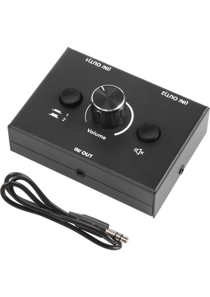 3.5mm 2 Giriş 1 Çıkış/1 Giriş 2 Çıkış Ses Ayırıcı Anahtarı (Yurt Dışından)
