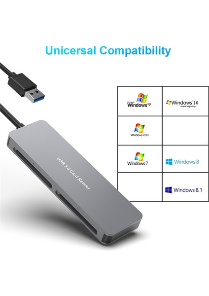 USB 3.0 Cfast/cf/xd/sd/tf 5'i 1 Arada USB Kart Okuyucu 5gbps Pc Dizüstü Bilgisayar Için (Yurt Dışından)