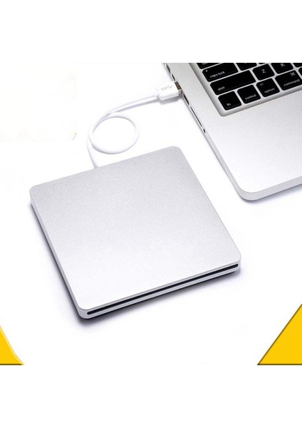 Harici DVD Sürücü USB 2.0 Dizüstü Mac Macbook Windows 7/8 Gümüş (Yurt Dışından) fiyatları