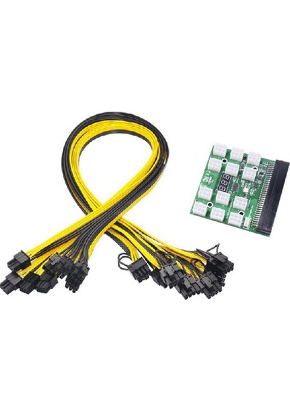 17 Adet 6pin'den 8pin'e Btc Madencilik Kabloları Güç Modülü Hp 750W 1200W (Yurt Dışından)