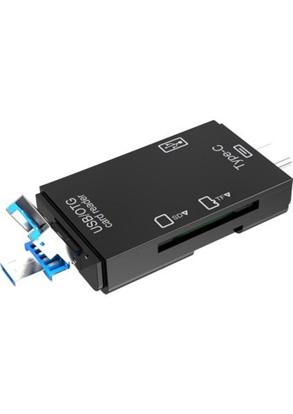6'sı 1 Arada USB 3.0 Otg Kart Okuyucu-Siyah (Yurt Dışından)