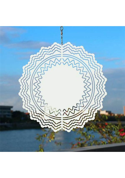 6 Adet 8 Inç Süblimasyon Rüzgar Döndürücü Boşlukları 3D Rüzgar Döndürücüler (Yurt Dışından)