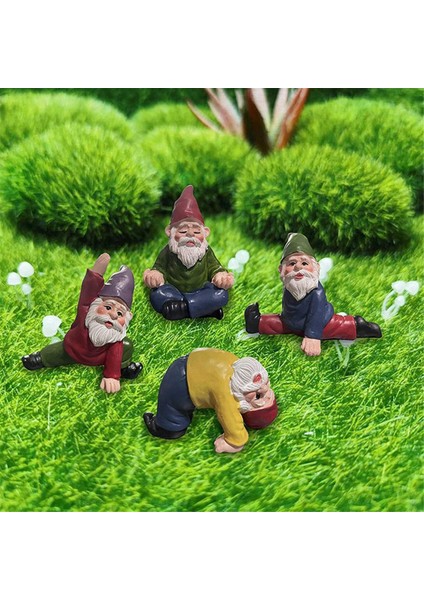 4 Adet Komik Bahçe Cüceleri, Peri Bahçesi Cücesi Minyatür Süslemeleri (Yurt Dışından) fiyatları