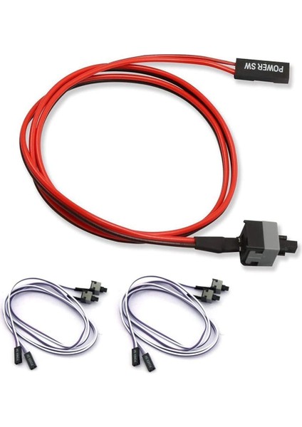 Adet Pc Bilgisayar Anakart Anahtarı Güç Kablosu Kablosu Yeniden Başlatma Kablosu (Yurt Dışından)