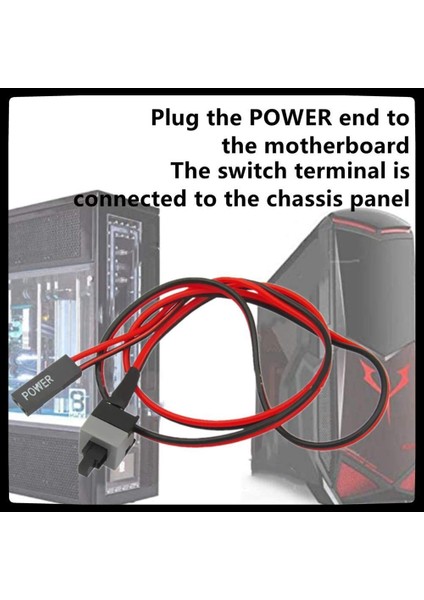 Adet Pc Bilgisayar Anakart Anahtarı Güç Kablosu Kablosu Yeniden Başlatma Kablosu (Yurt Dışından) modelleri