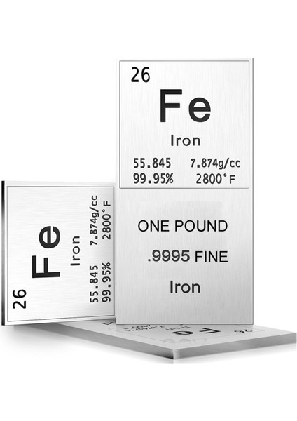 Metal Çubuk 1lb Lazer Kazınmış. %999 Saf Kimyasal Elementlerle (Demir) (Yurt Dışından) fiyatları