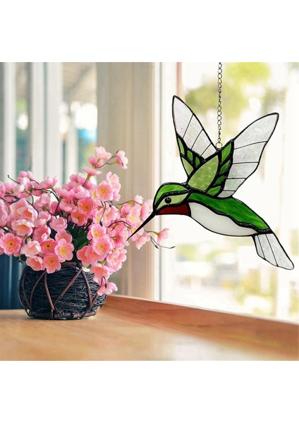 Kuş Vitray Pencere Asılı El Yapımı Ev Dekoru Kuş Dekorasyonu (Yurt Dışından) fırsatları