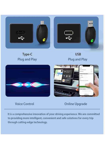 Kabloludan Kablosuza Carplay&android Auto Aı Box 2'si 1 Arada Mini Adaptör (Yurt Dışından) indirimleri