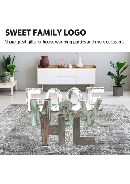 Home&love Ahşap Harf Ev Dekorasyonu Süsleri Country Stil Dekor (Yurt Dışından) fırsatları