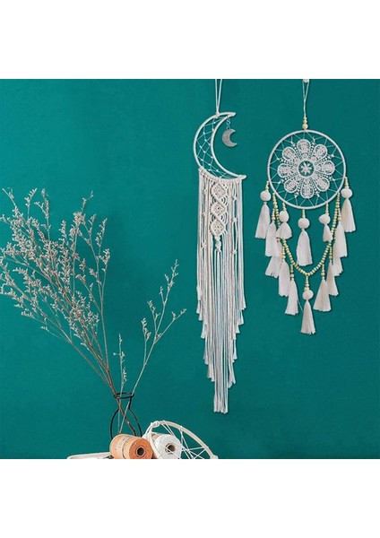 Yetişkinler Için Rüya Yakalayıcı Seti El Sanatları, Daire, Ay, Yıldız Için Makrome Seti (Yurt Dışından) modelleri