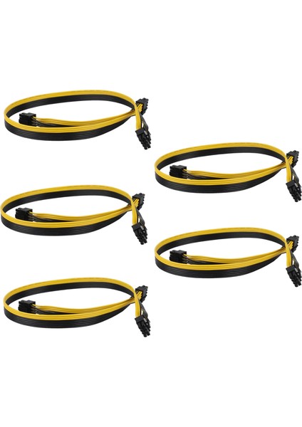 5 Adet Pcı-E 8pin'den Çift 6+2 Pin Güç Kaynağı Kablosu Pcıe 6+2pin Erkek (Yurt Dışından)