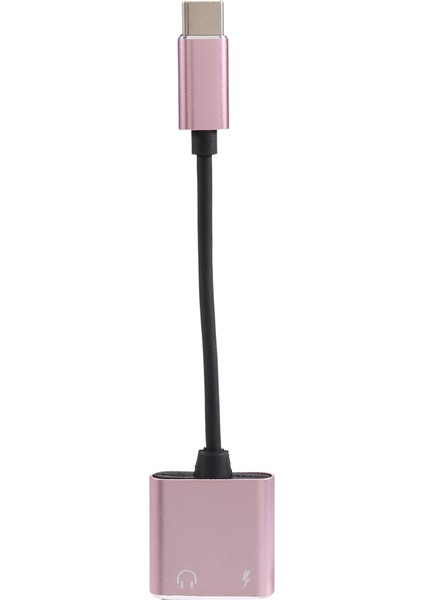 2'si 1 Arada Type-C - 3,5 mm Kulaklık Jakı Adaptörü Şarj Cihazı Gül Altını (Yurt Dışından) fiyatları