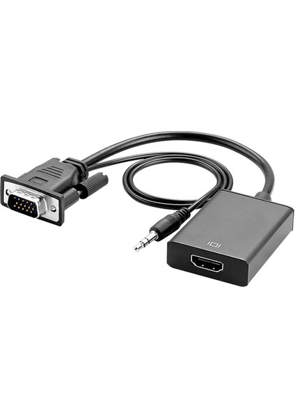VGA - HDMI Uyumlu Dönüştürücü Ses Kablosu + Güç Kablosu ile (Yurt Dışından)
