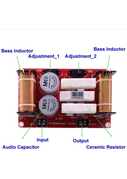 550W Ağır Bas Hoparlör Frekans Bölücü Subwoofer Geçiş Filtresi (Yurt Dışından)