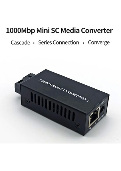 1 Çift Gigabit 100/1000M A/b Sc Ethernet Fiber Anahtarı Medya Dönüştürücü (Yurt Dışından)