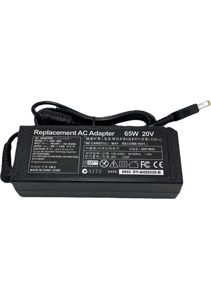 Lenovo Thinkpad X301S X230S Için 20V 3.25A 65W Ac Dizüstü Bilgisayar Güç Adaptörü (Yurt Dışından)