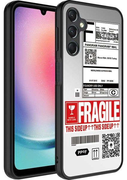Galaxy A14 Kılıf Aynalı Desenli Kamera Korumalı Parlak Klcr Mirror Kapak-Fragile
