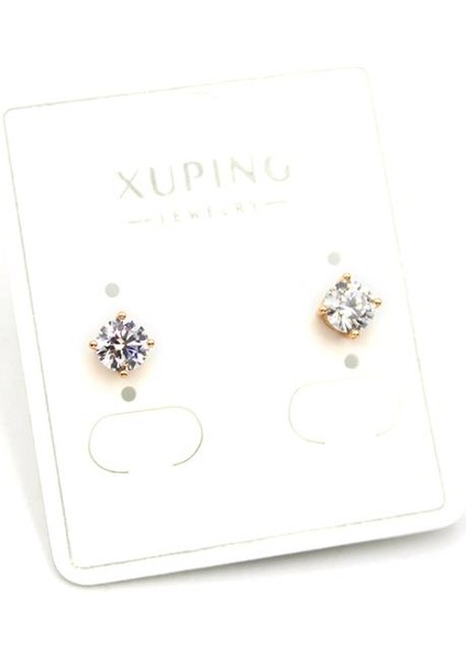 Orta Boy Tek Taş Küpe - Altın fiyatları