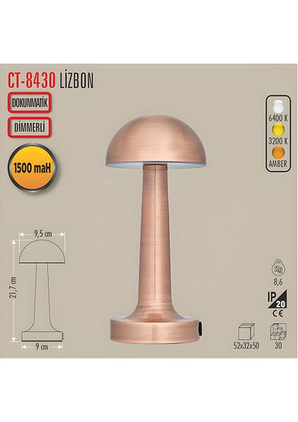 Şarjlı Masa Lambası Lizbon