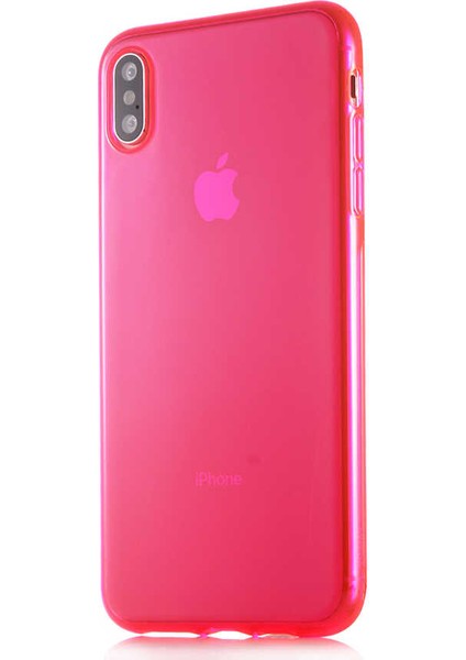 iPhone Xs Max 6.5 Uyumlu Klcr Mun Silikon-Pembe