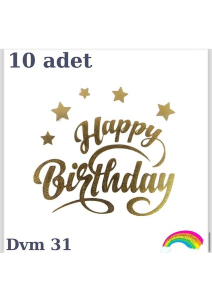 Dövme Happy Birthday Gold