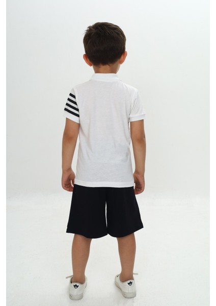 Erkek Çocuk Polo Yaka Baskılı Şortlu Takım fırsatları