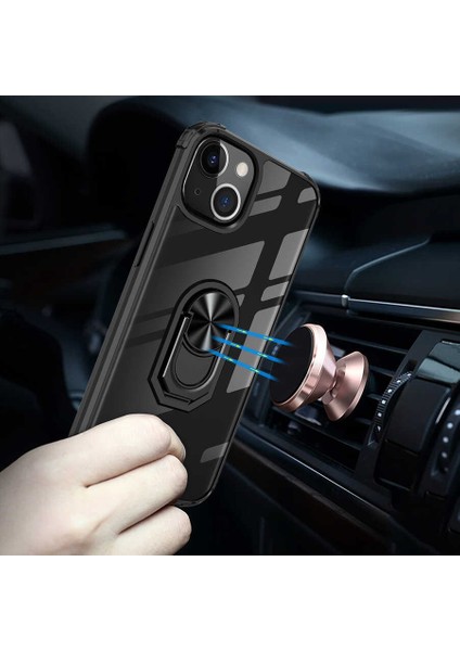 iPhone 13 Uyumlu Klcr Mola Kapak-Kırmızı