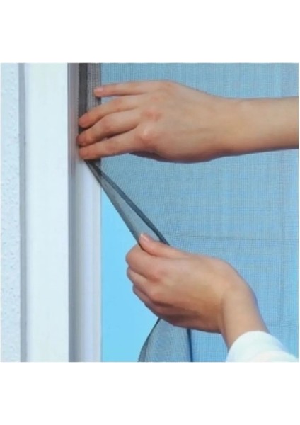 Çift Kanat Yıkanabilir Sökülüp Takılabilir Siyah Sineklik 125X150CM