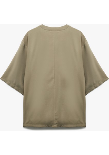Gizli Cepli Viskon 3/4 Kol Oversize Kimono fiyatları