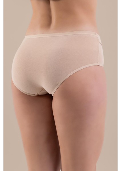 Düşük Bel Pamuklu Basic Kadın Slip Külot 3lü Paket 8445 Krem modelleri
