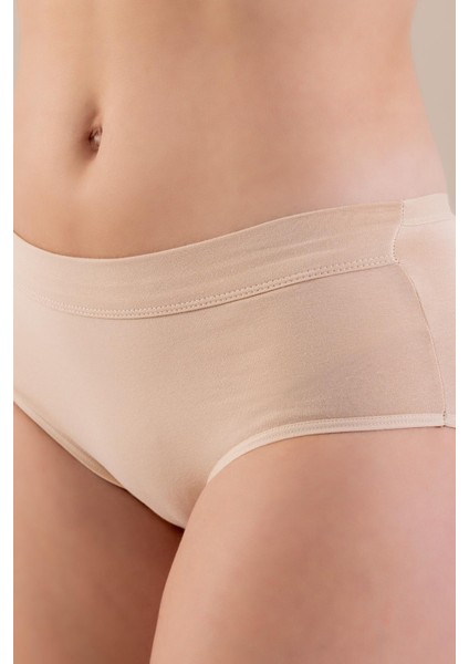 Düşük Bel Pamuklu Basic Kadın Slip Külot 3lü Paket 8445 Krem fırsatları
