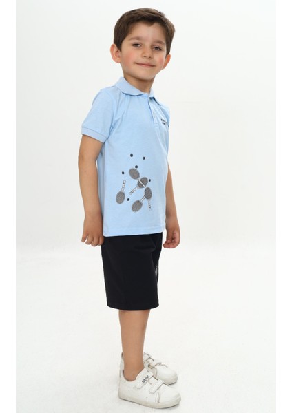 Erkek Çocuk Polo Yaka Baskılı Şortlu Takım fiyatları