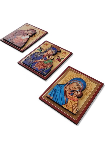 Meryem Ana Kabartmalı Magnet 3'lü No:4 modelleri