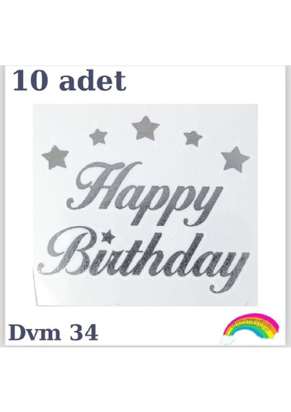 Dövme Happy Birthday Gümüş
