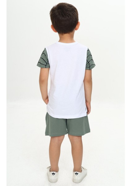 Erkek Çocuk Örümcek Detay Baskılı Şortlu Takım fırsatları
