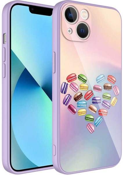 iPhone 13 Uyumlu Kamera Korumalı Desenli Sert Silikon Klcr Epoksi Kapak-No1
