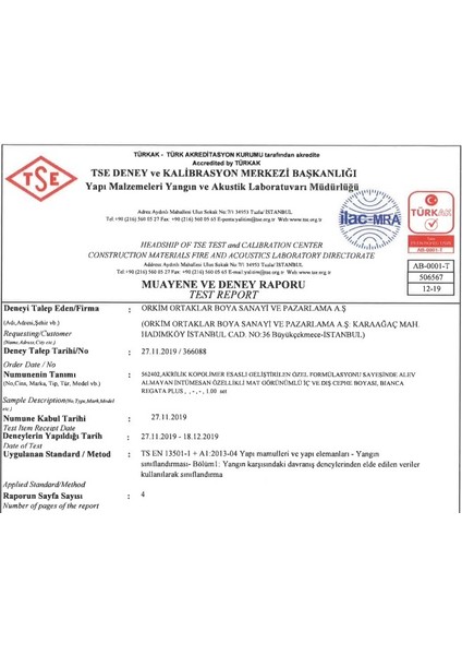 Regata – Yangın Geciktiren Boya (Anti-Fire) fiyatları