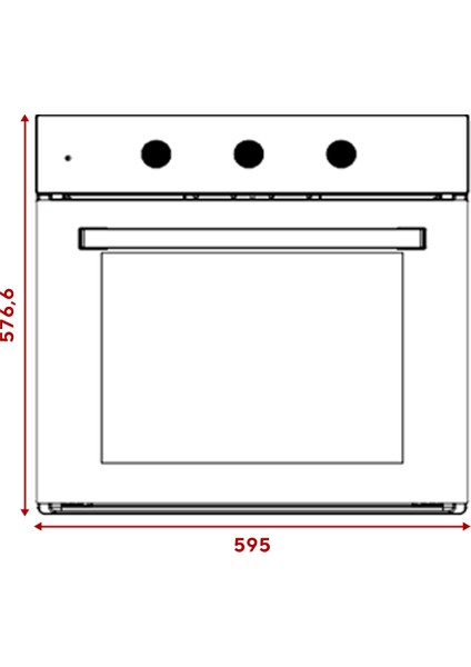 Metalik Gri Cam Ankastre Fırın 8 Prog. B66-SF3(MT)